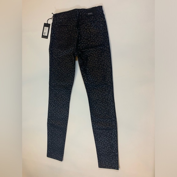 NWT Revolve Black Orchid Coated Leopard Skinny in Cat's Meow, size 25 (R) - Picture 5 of 12